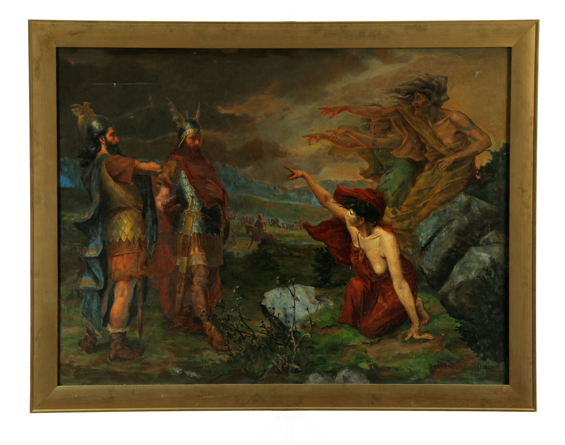 Appraisal: MACBETH AND THE WITCHES BY JOHN WARD DUNSMORE MICHIGAN MASSACHUSETTS