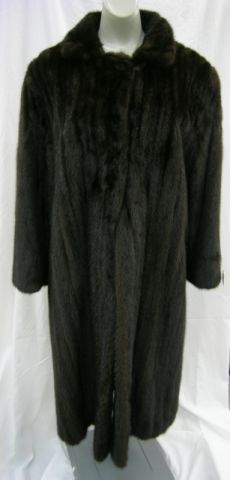 Appraisal: Vintage Full Length Mahogany Ranch Mink Coat size approximately a