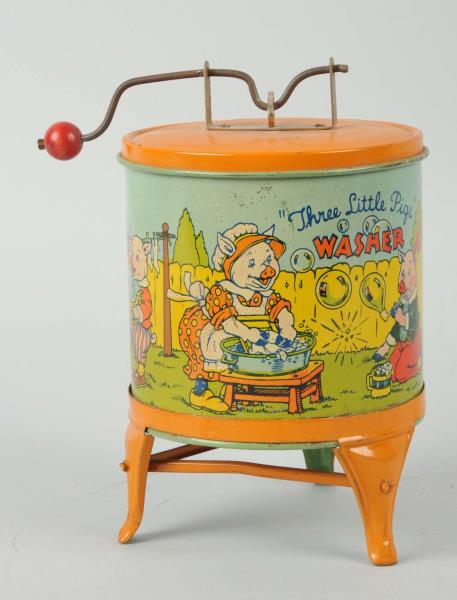 Appraisal: Three Little Pigs Tin Litho Washing Machine Made in Chein