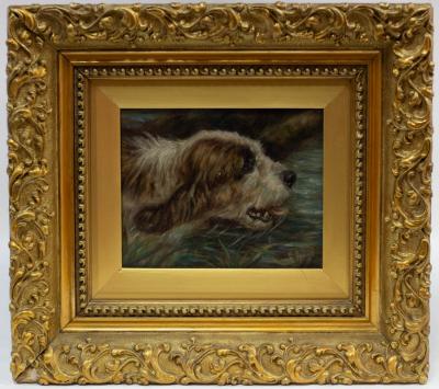 Appraisal: Edward Aistrop act - Otter Hound oil on board cm