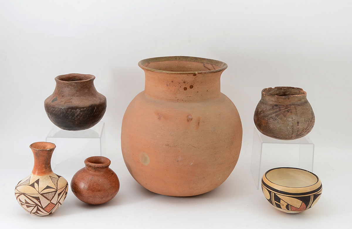 Appraisal: SOUTHWEST POTTERY OLLA BOWLS POTS An assembled collection of pieces