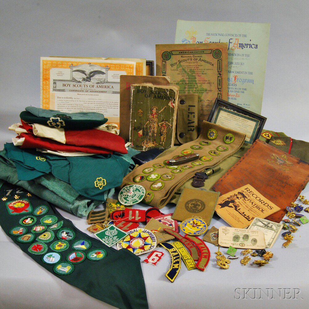 Appraisal: Group of Scouting Memorabilia th century including an assortment of