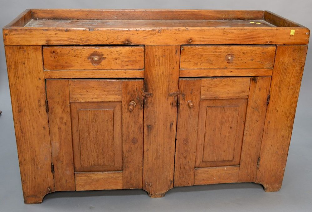 Appraisal: Primitive dry sink having two drawers over two doors height