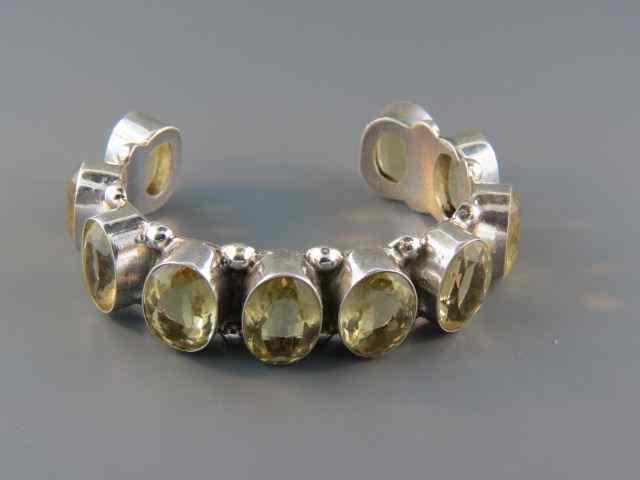 Appraisal: Lemon Citrine Bracelet oval gems totaling over carats in sterling