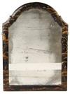 Appraisal: SMALL CHINOISERE WALL MIRROR -Queen Anne th c peaked Tombstone