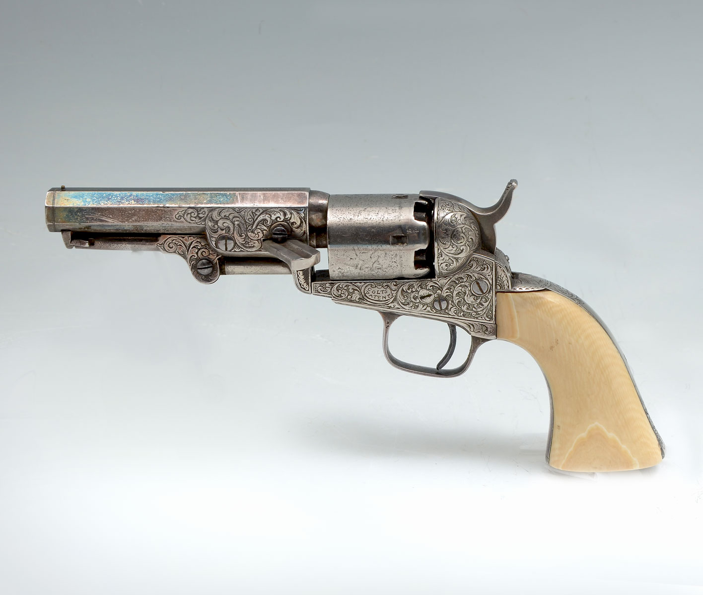 Appraisal: COLT POCKET PISTOL Matching serial numbers Ivory handle Approx ''