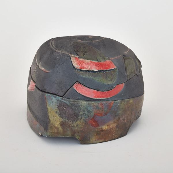 Appraisal: DANIEL MATERNA BOX raku one small chip height cm signed