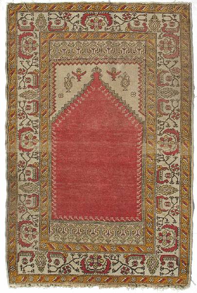 Appraisal: A Turkish prayer rug size approximately ft x ft