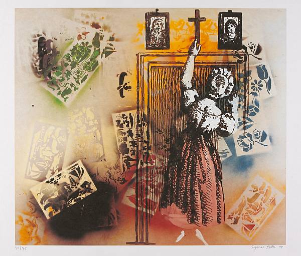 Appraisal: Sigmar Polke Klassenzimmer BO Color offset lithograph printed on heavy