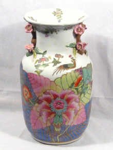 Appraisal: A Chinese vase decorated with flowers and birds cm high