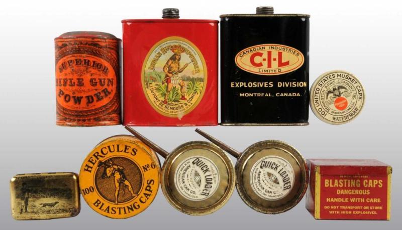 Appraisal: Lot of Gun-Related Tins Description Includes one for Black Sporting