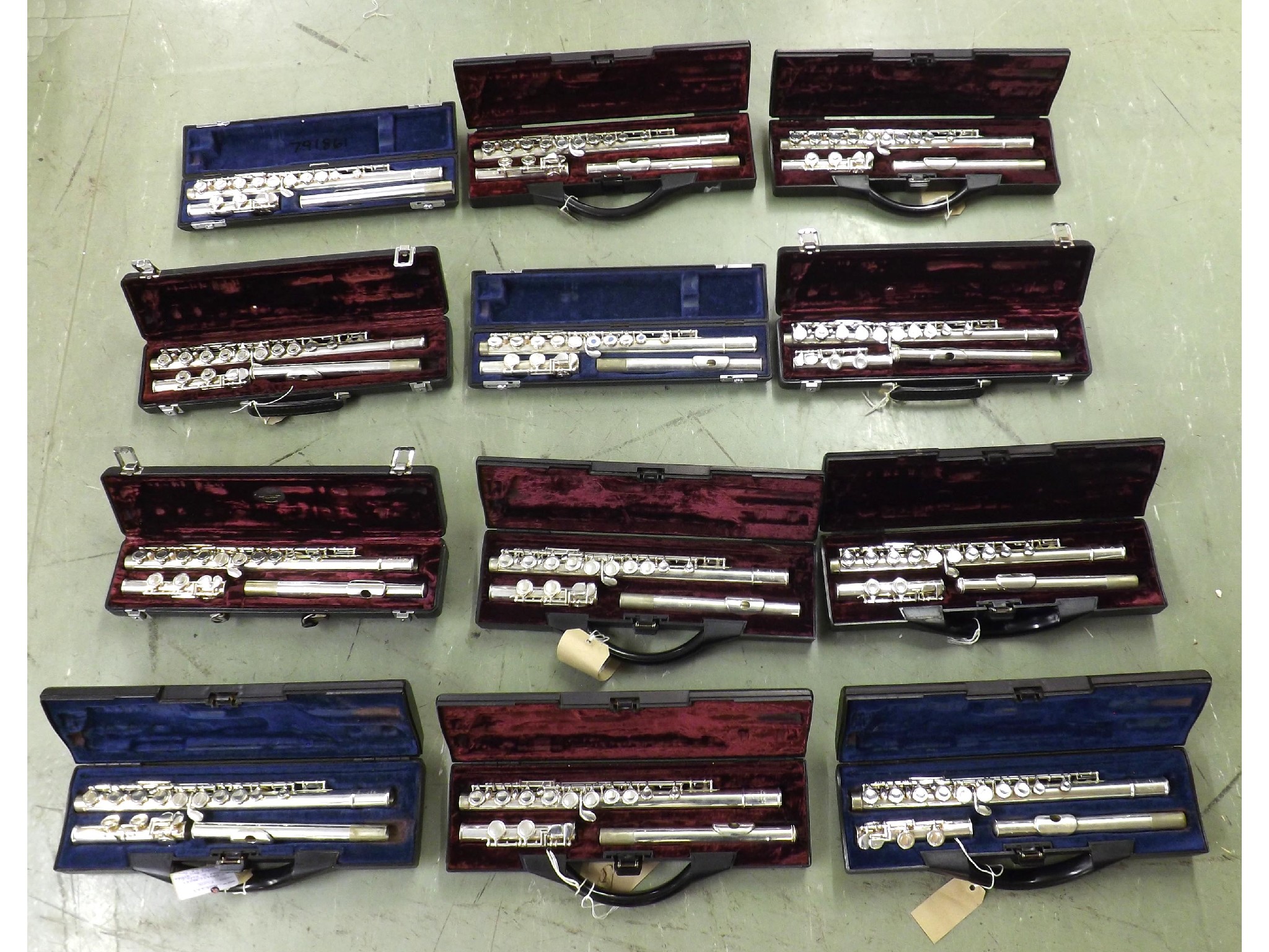 Appraisal: Twelve Buffet Crampon metal flutes a f