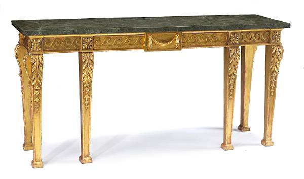 Appraisal: A pair of George II style giltwood serving tables late