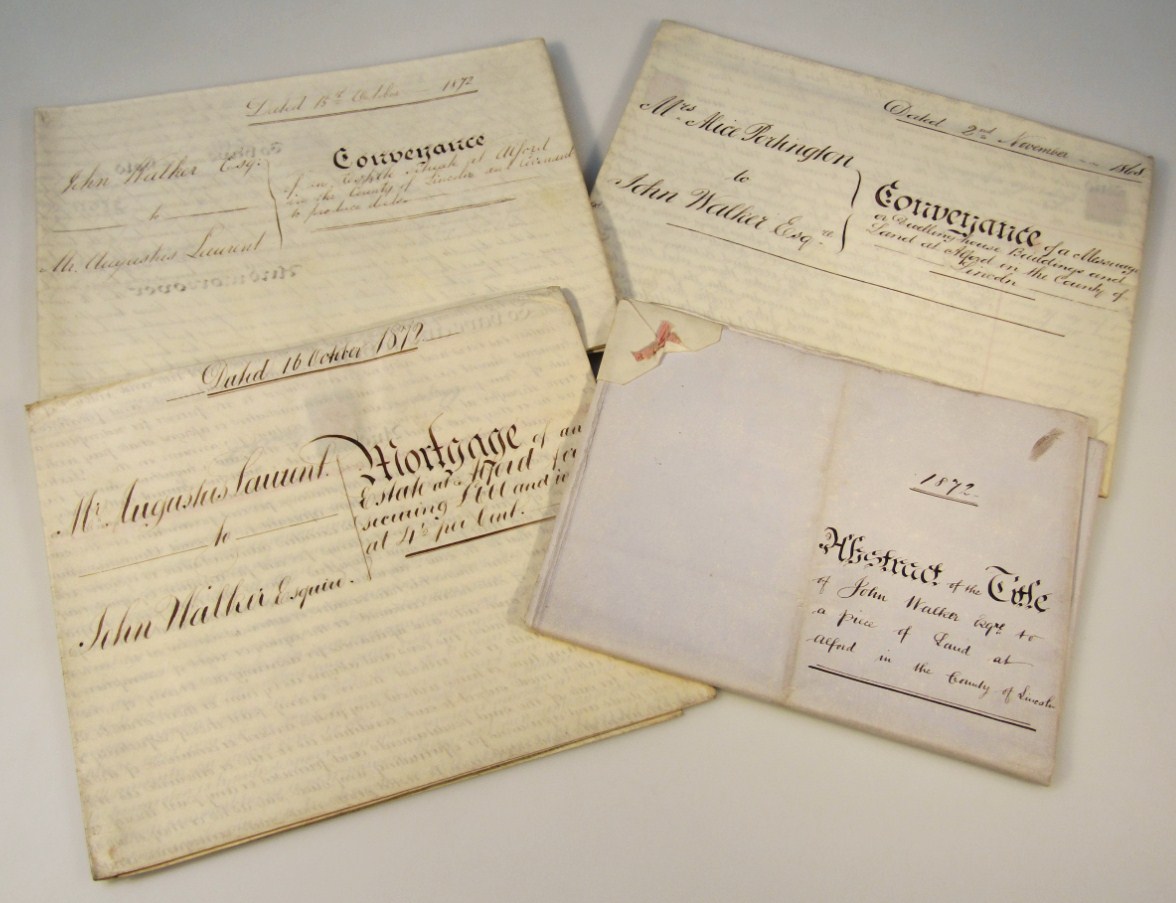 Appraisal: Various indentures and associated ephemera to include one dated for