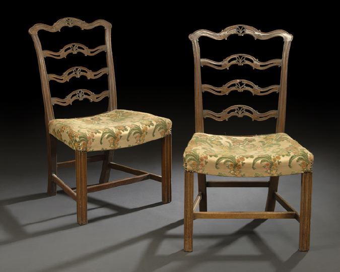 Appraisal: Pair of George III Mahogany Sidechairs fourth quarter th century