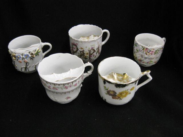 Appraisal: Collection of Victorian Porcelain Mustache Cups various designs