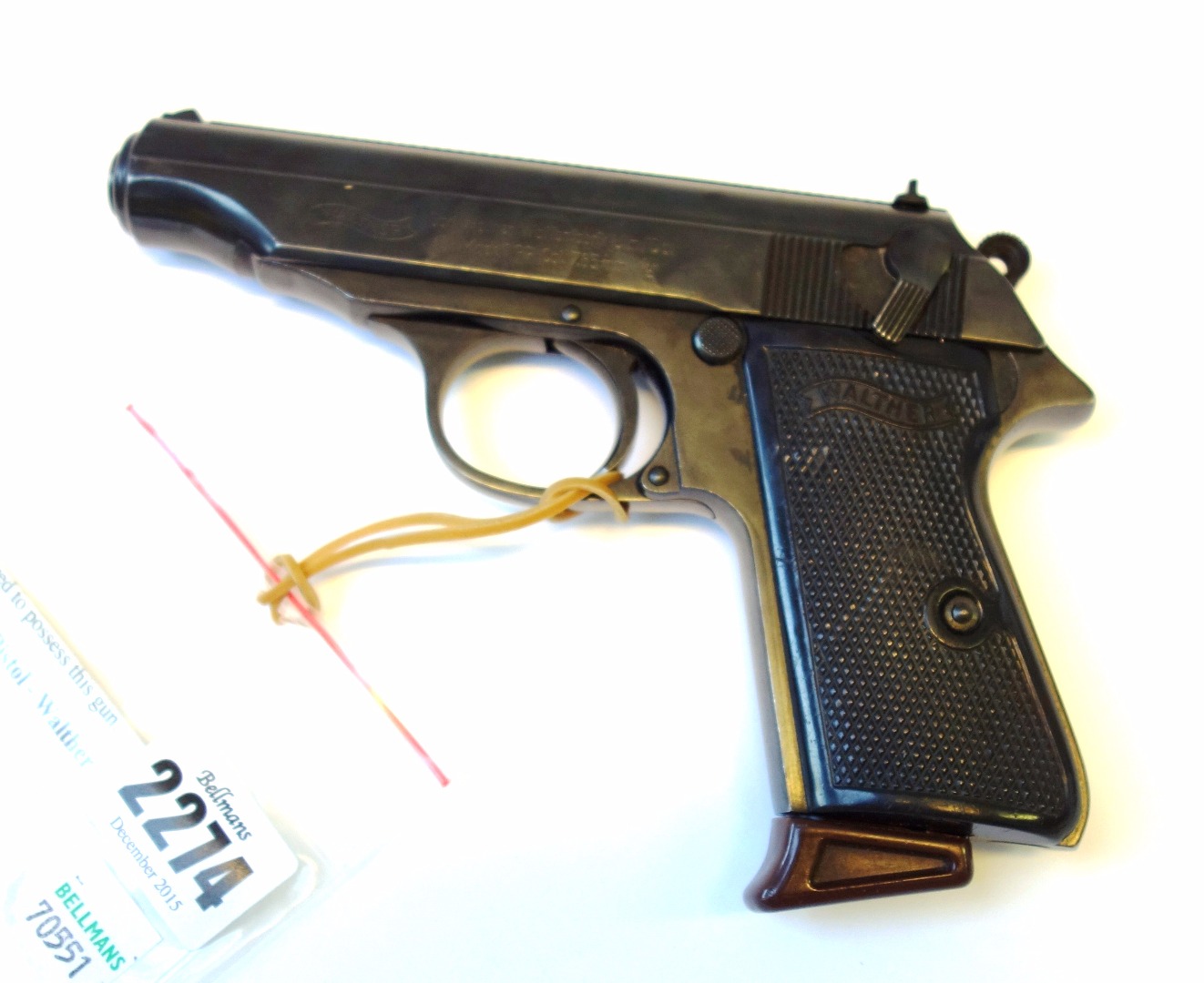 Appraisal: A mm German Walther PP semi-automatic pistol serial number deactivated