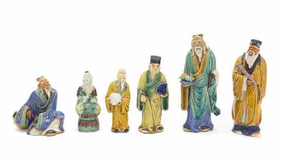 Appraisal: A Collection of Six Chinese Shiwan Figures of varying sizes