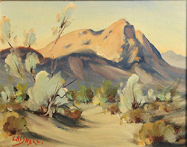 Appraisal: Frederick Richard Chisnall - Desert landscapes group of first signed