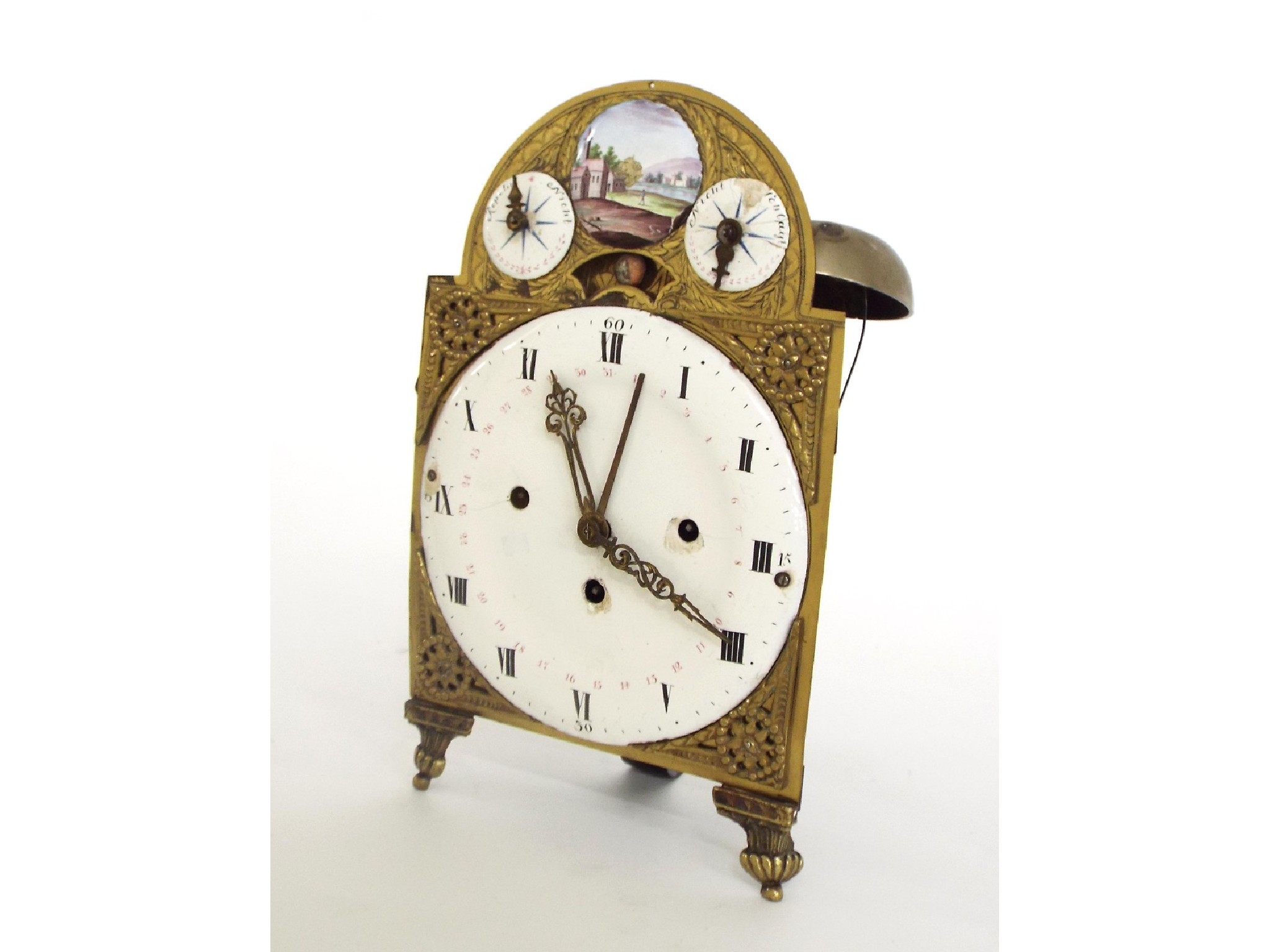 Appraisal: Interesting Austrian three train bracket clock verge movement striking on