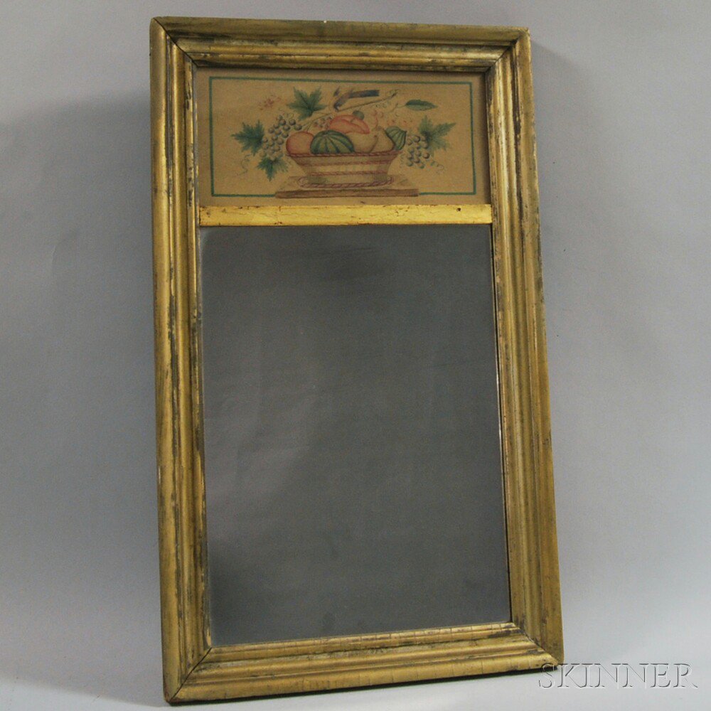 Appraisal: Federal Gilt Mirror th century with theorem in upper panel