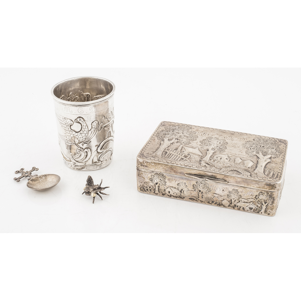 Appraisal: A th century Russian silver beaker Moscow of tapering form