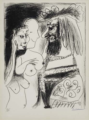 Appraisal: PABLO PICASSO Le Vieux Roi Lithograph x mm x inches