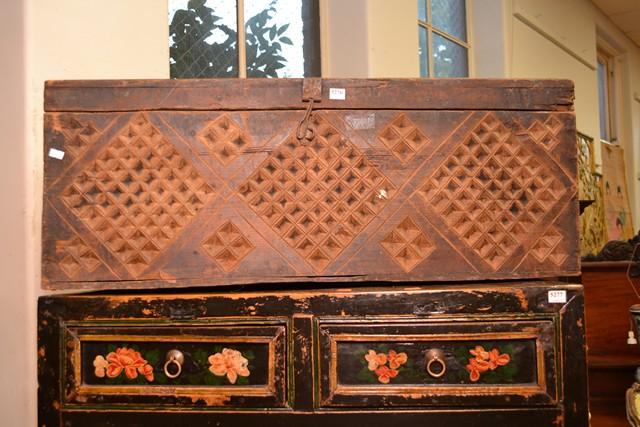 Appraisal: AN AFGHAN CEDAR TRUNK