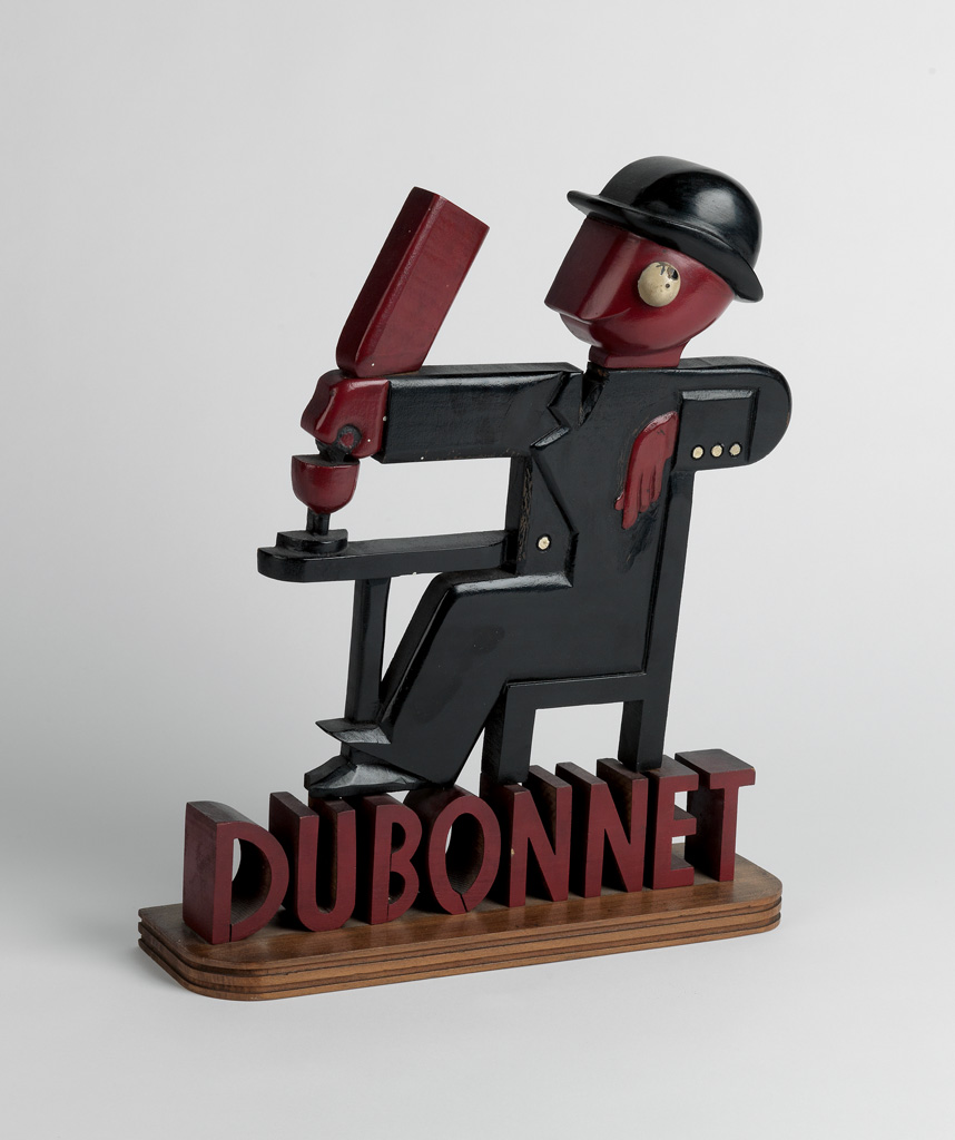 Appraisal: D'APR S ADOLPHE MOURON CASSANDRE - DUBONNET Wood display sign