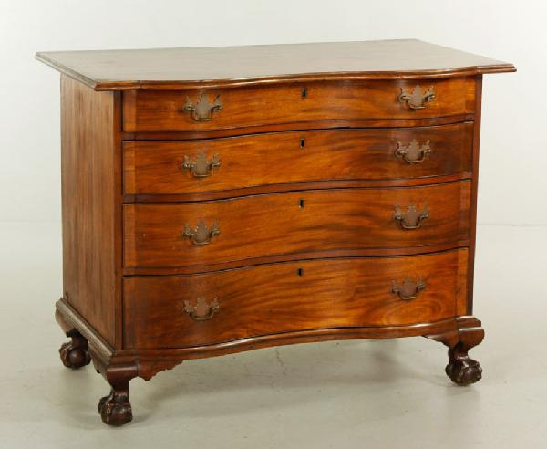 Appraisal: - Chippendale Mahogany Drawer Chest Chippendale chest four drawer mahogany