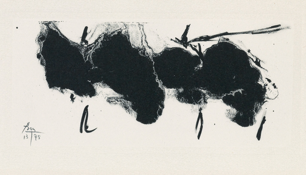 Appraisal: ROBERT MOTHERWELL Altamira Elegy Lithograph printed in white and black