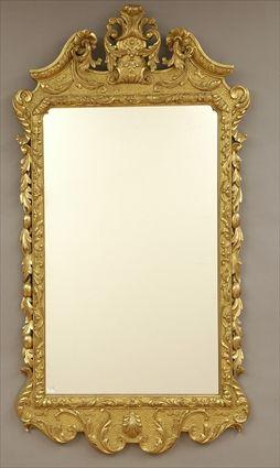 Appraisal: George I-Style Carved Giltwood Wall Mirror x in