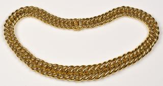 Appraisal: K Gold Italian Link Necklace K yellow gold graduated link