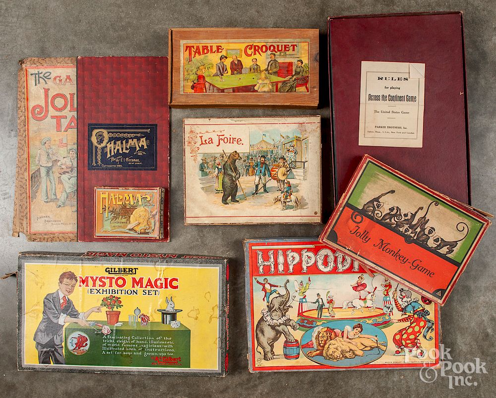 Appraisal: Group of early board games Group of early board games