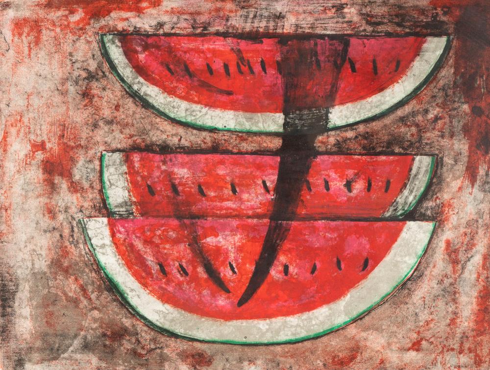 Appraisal: RUFINO TAMAYO - SANDIA NO WATERMELON lithograph in colors pencil-signed