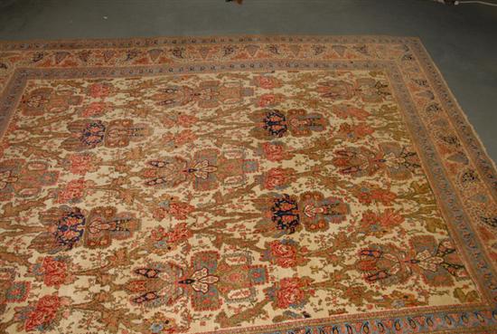 Appraisal: An Antique Persian Kirman Rug worn pile and fringe '