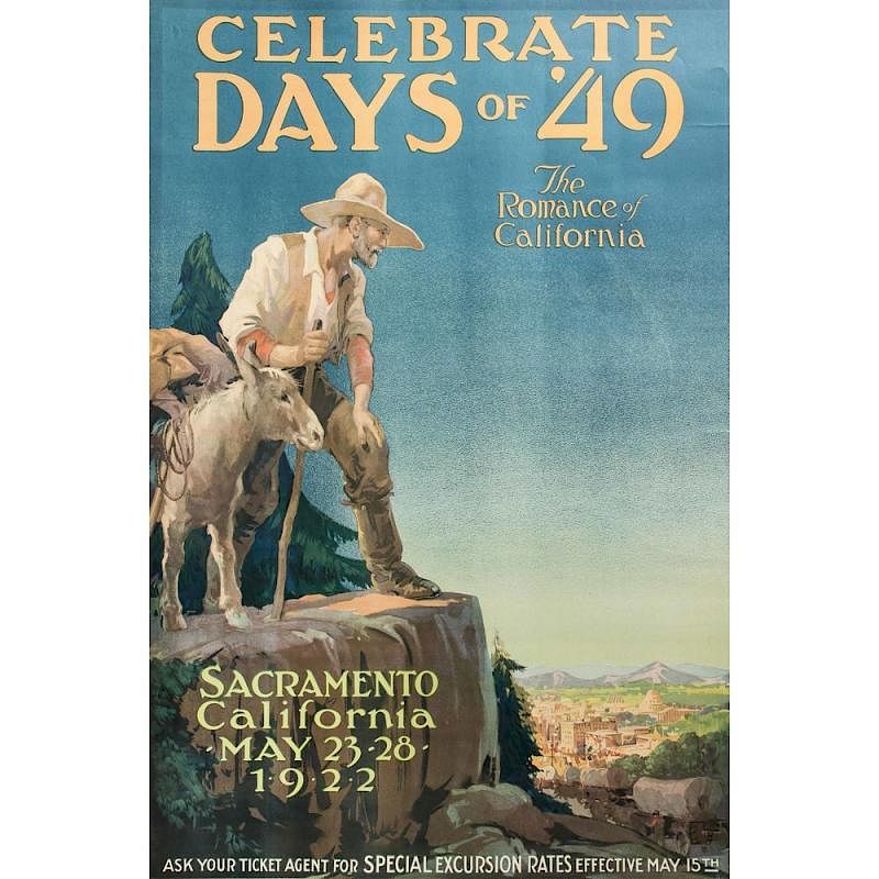 Appraisal: Celebrate Days of Travel Lithograph Framed travel lithograph Celebrate Days