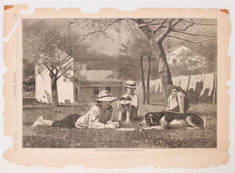 Appraisal: AFTER WINSLOW HOMER - THE NOONING FROM HARPER'S WEEKLY MAGAZINE