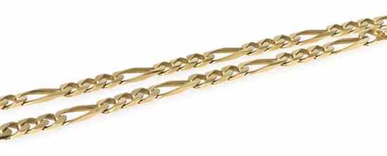 Appraisal: A Karat Yellow Gold Curb Link Chain Necklace Stamp kt