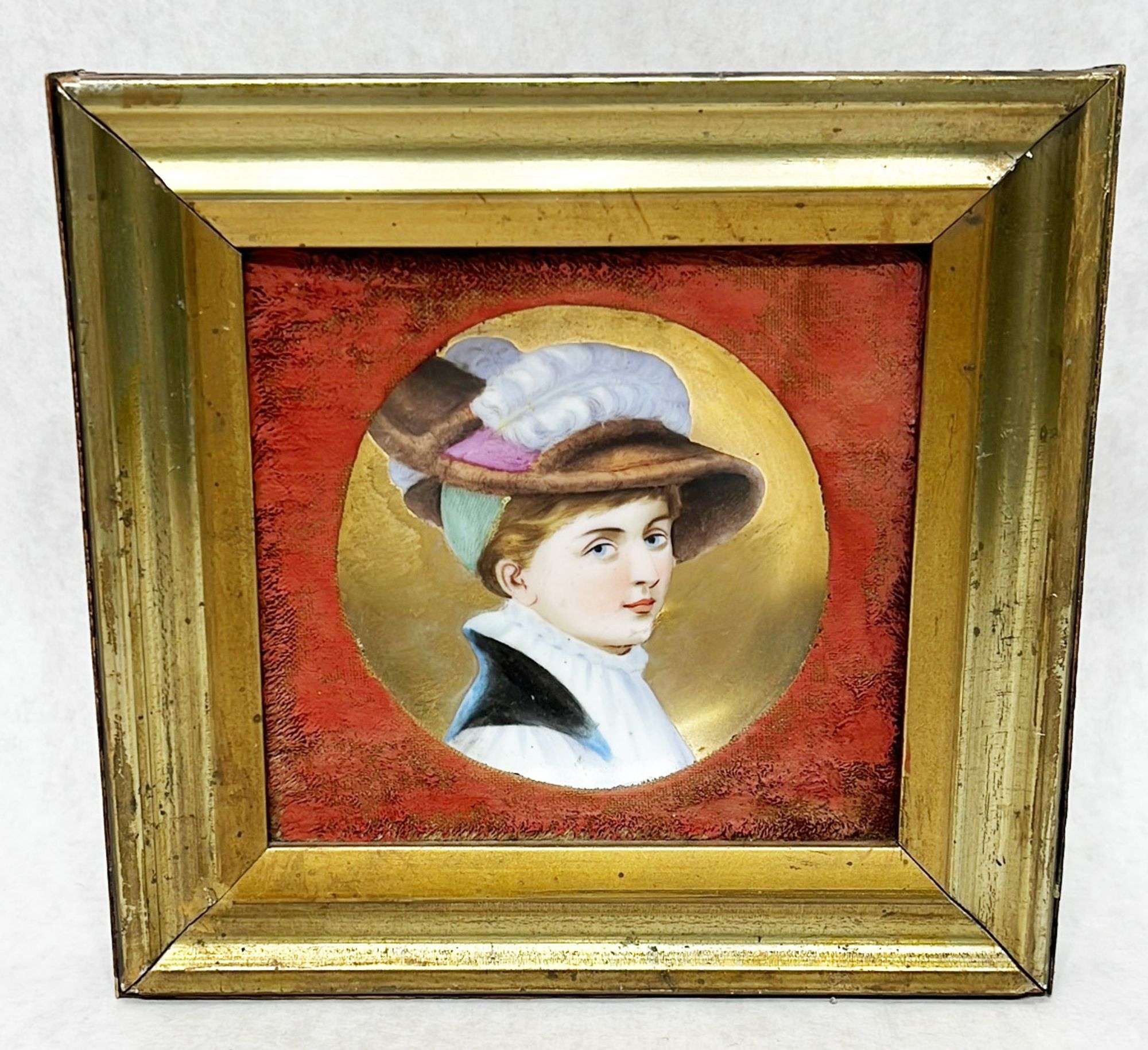 Appraisal: Continental Hand Painted Portrait Plate overall dimension Condition Good overall