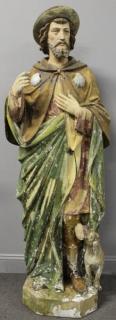 Appraisal: oife Size Antique Terracotta Sculpture of Sa Rocco From a