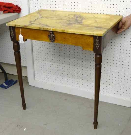 Appraisal: Early Swedish marble top console table