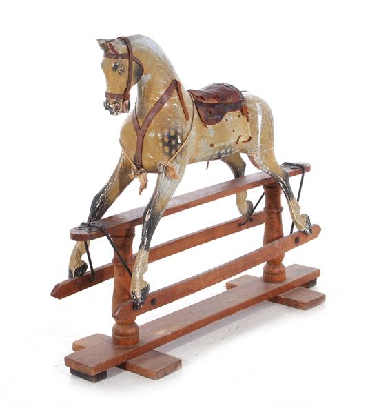 Appraisal: English painted rocking horse A W Gamage late th century