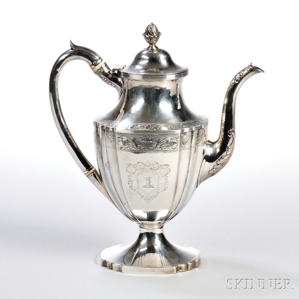 Appraisal: George III Scottish Sterling Silver Coffeepot Edinburgh - W P