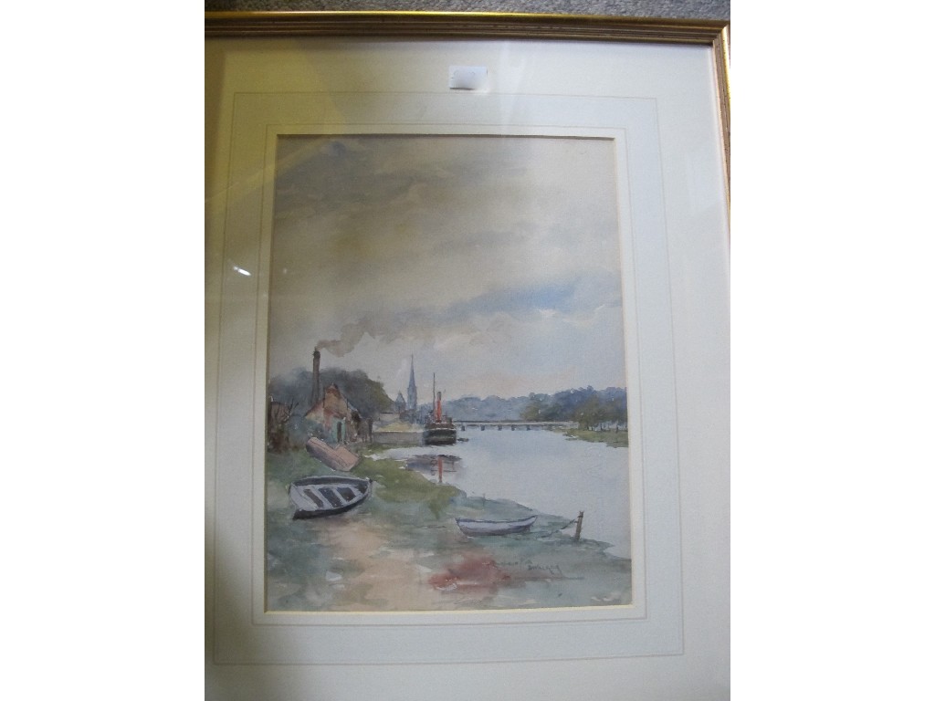 Appraisal: D W WALKER Watercolour 'Upper Harbour Perth' signed and entitled