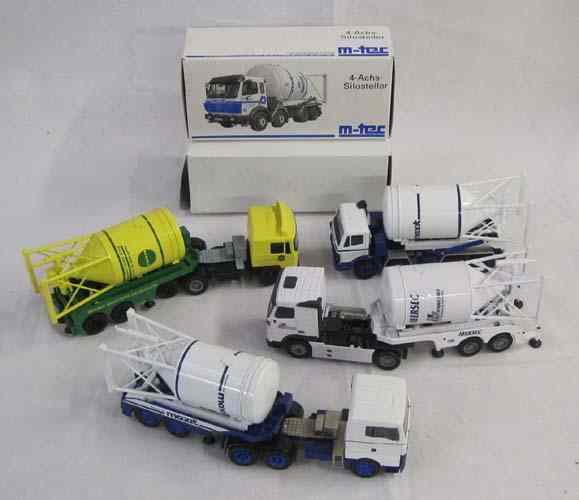 Appraisal: SIX DIECAST METAL SCALE MODELS OF TRUCKS WITH MOBILE TANKS