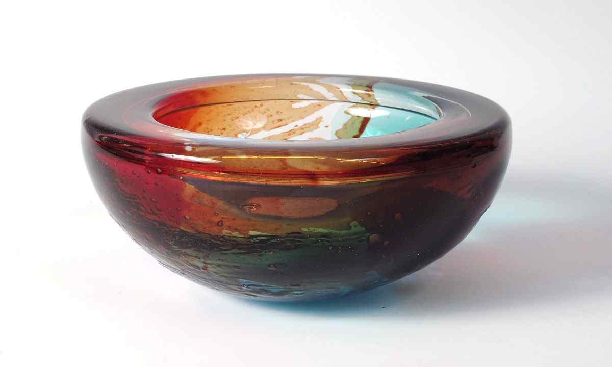 Appraisal: GIULIANO TOSI MURANO ART GLASS BOWL Thick wall bowl of