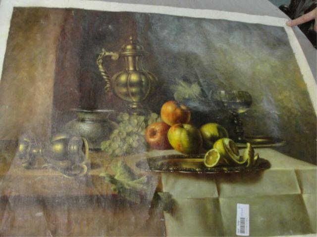 Appraisal: Lot of Oils on Canvas Unframed Assorted subjects and artists