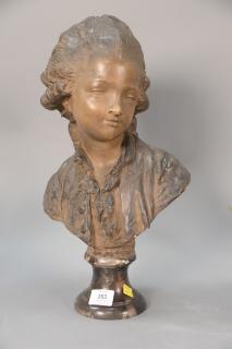 Appraisal: Fernand Cian - Terracotta bust of a young man French