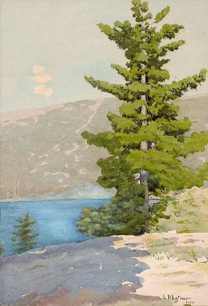 Appraisal: Lorenzo P Latimer - Pyramid Lake Nevada signed and dated